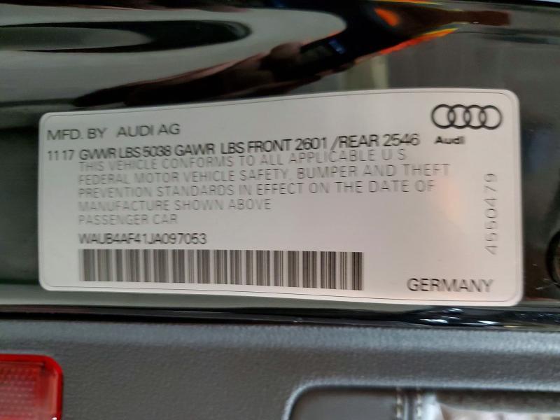 WAUB4AF41JA097053 2018 AUDI S4 photo no. 12