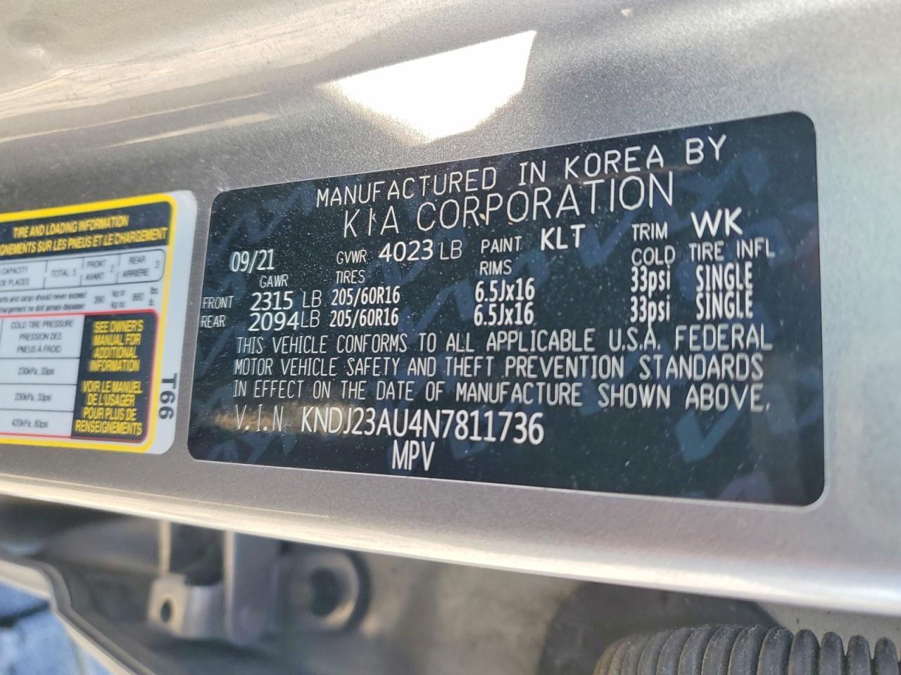 2022 KIA SOUL LX — Фото 13 из 13