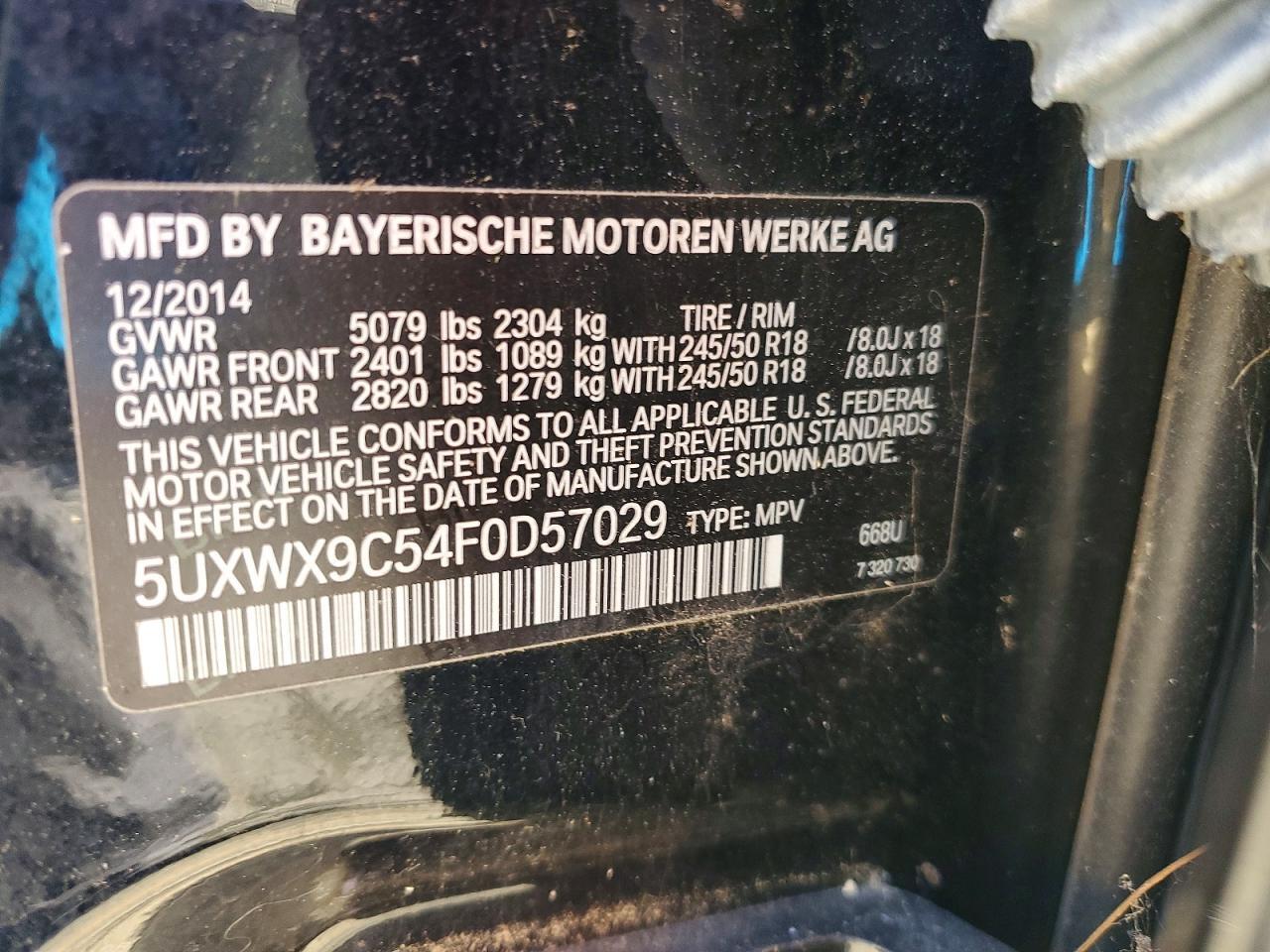 2015 BMW X3 XDRIVE28I — Фото 13 из 13