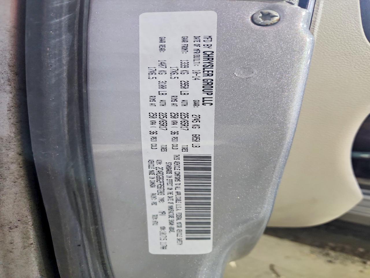 2015 DODGE GRAND CARAVAN SE — Фото 13 из 13