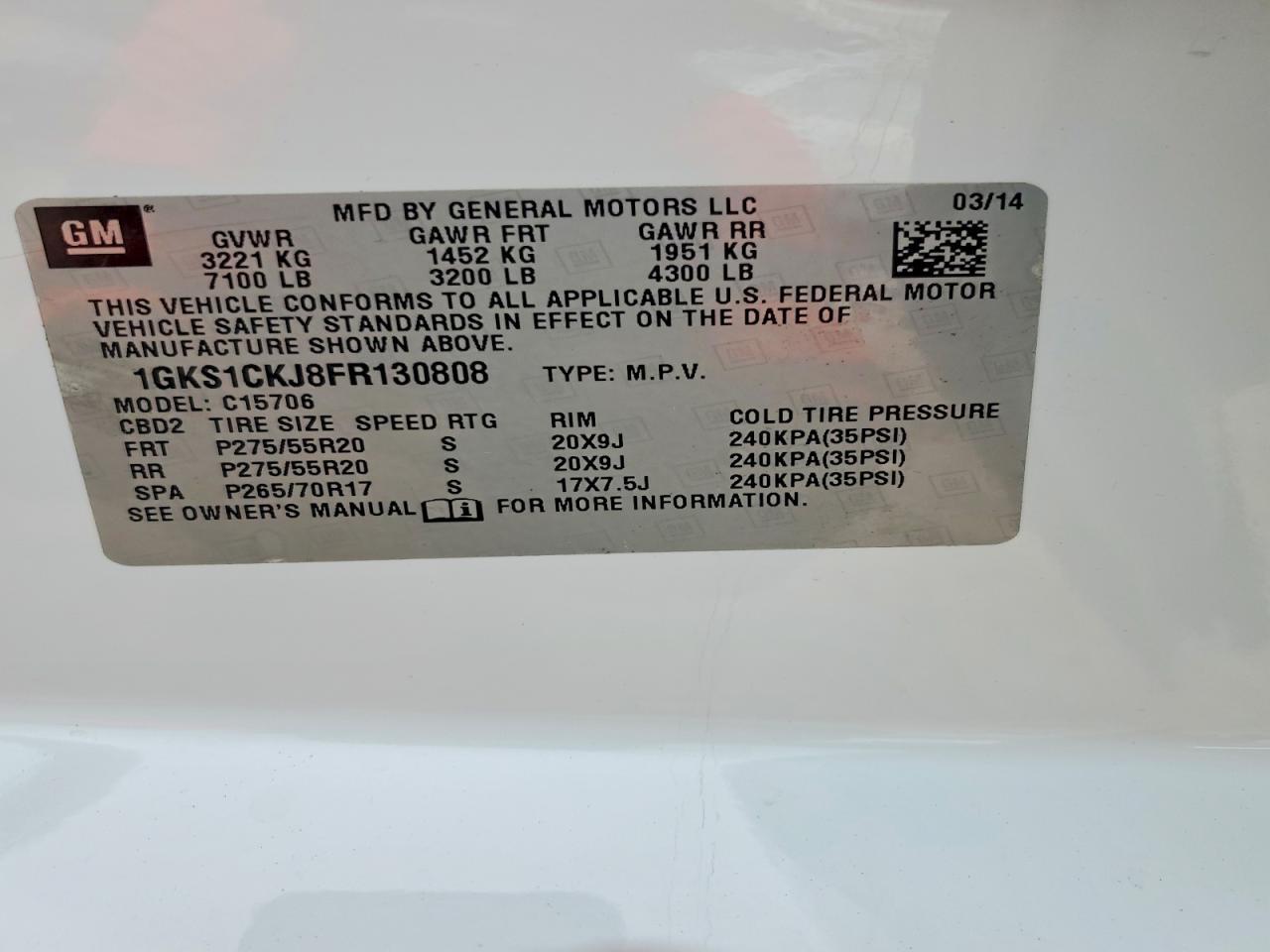2015 GMC YUKON DENALI — Фото 14 из 14