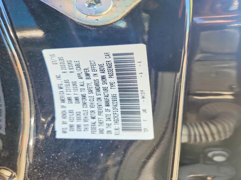 1HGCR2F50FA228585 2015 HONDA ACCORD photo no. 12