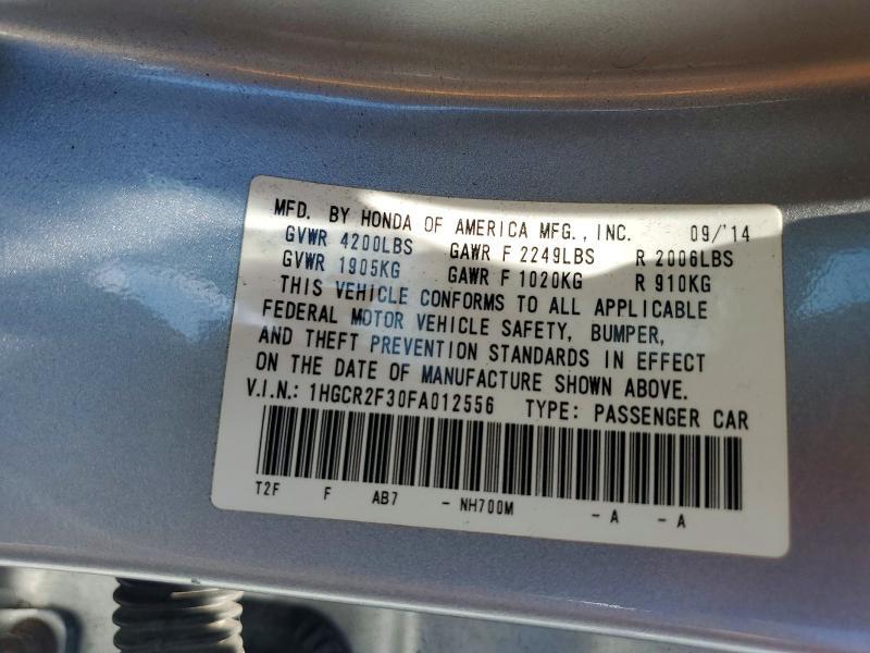 2015 HONDA ACCORD LX — Фото 13 из 13
