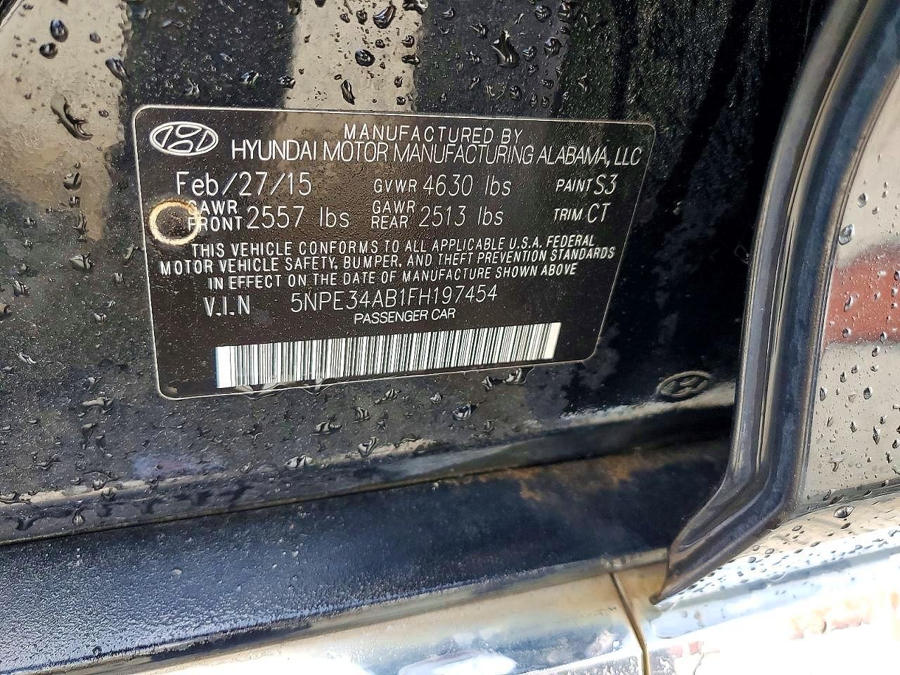 2015 HYUNDAI SONATA LIMITED 2.0T — Фото 12 из 12