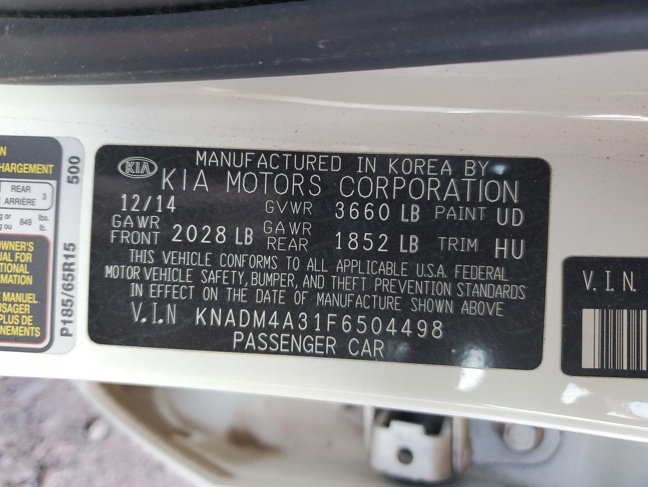 2015 KIA RIO LX — Фото 12 из 12