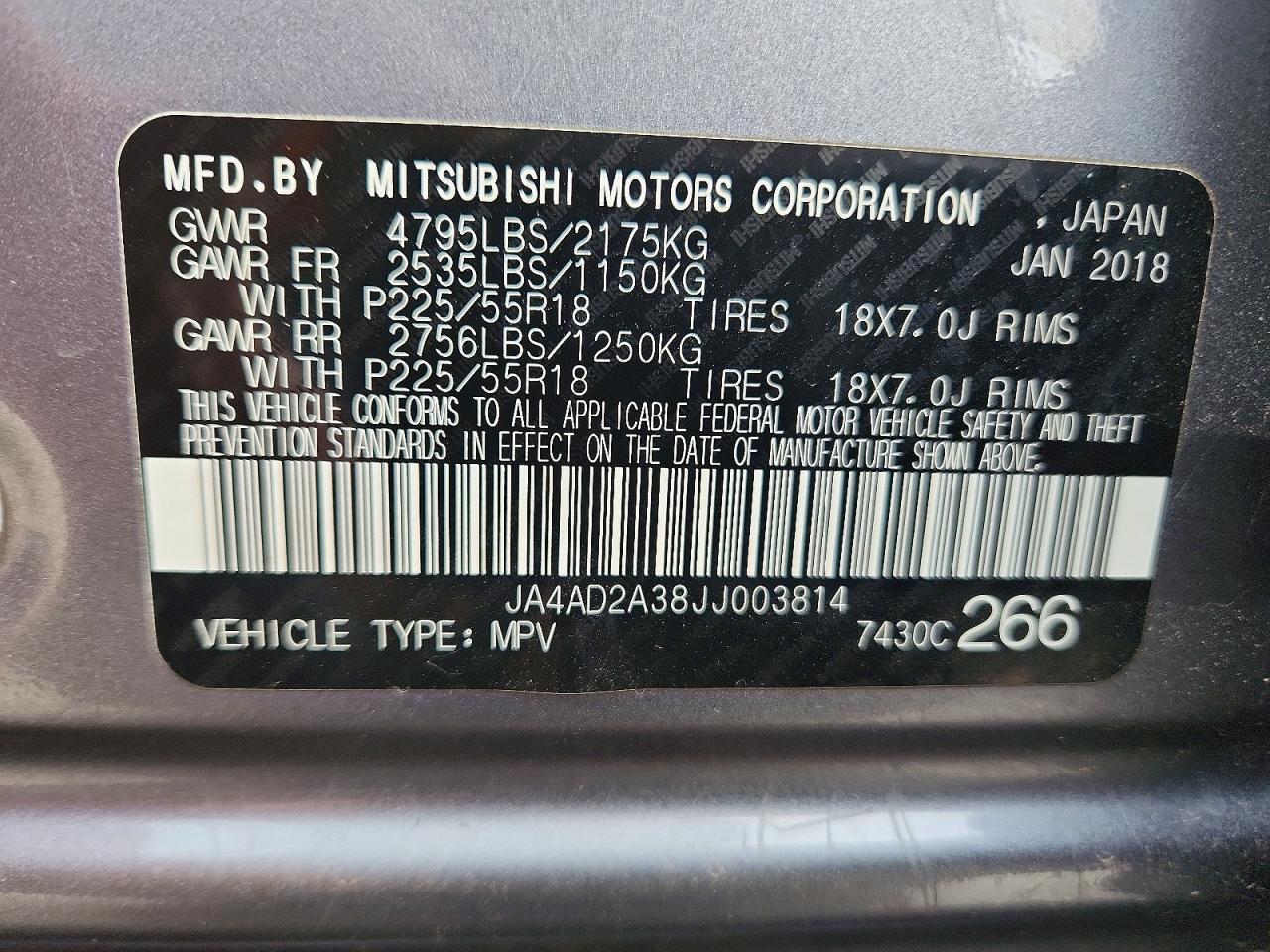 2018 MITSUBISHI OUTLANDER ES — Фото 13 из 13