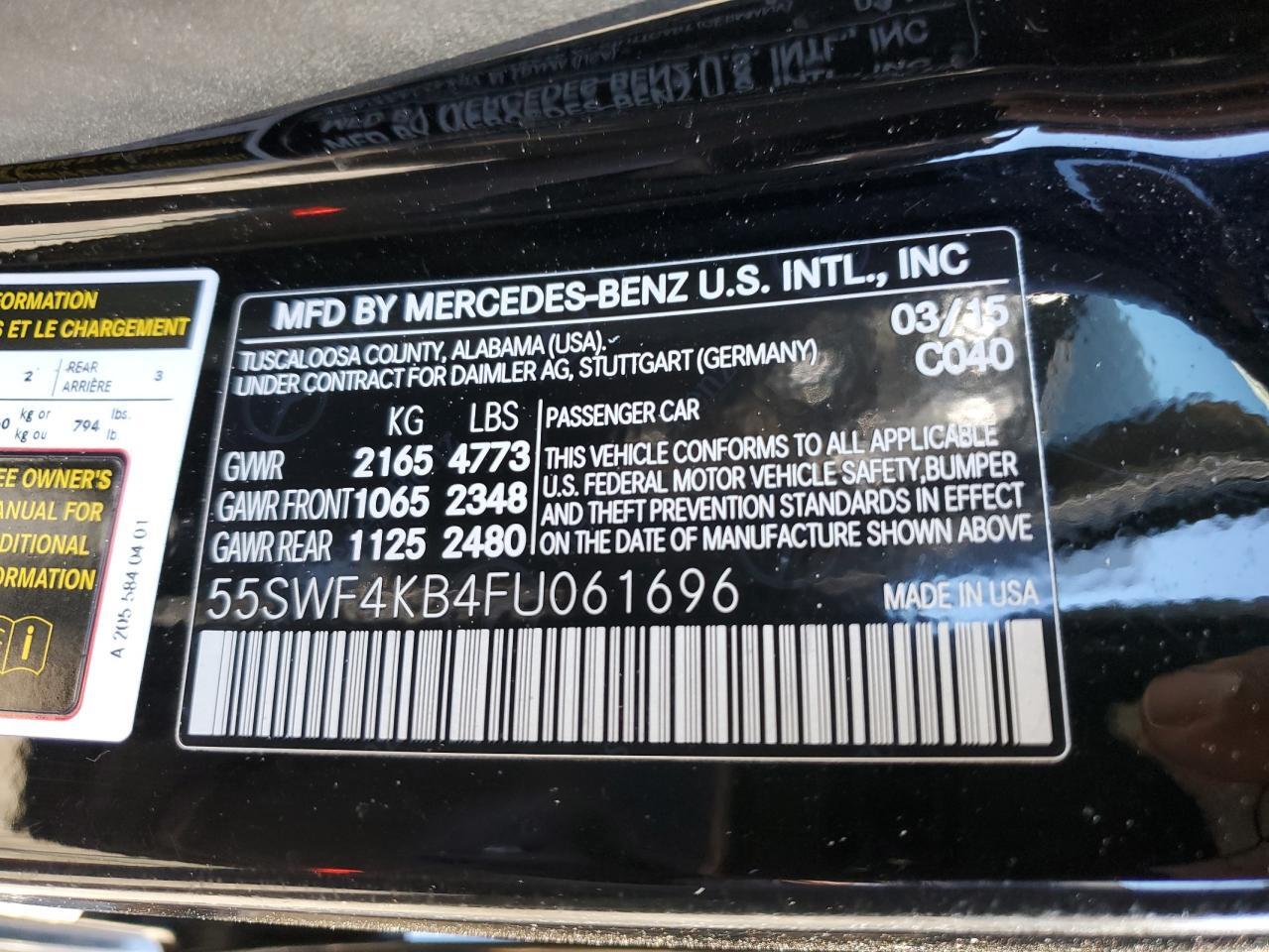 2015 MERCEDES-BENZ C 300 4MATIC — Фото 12 из 12