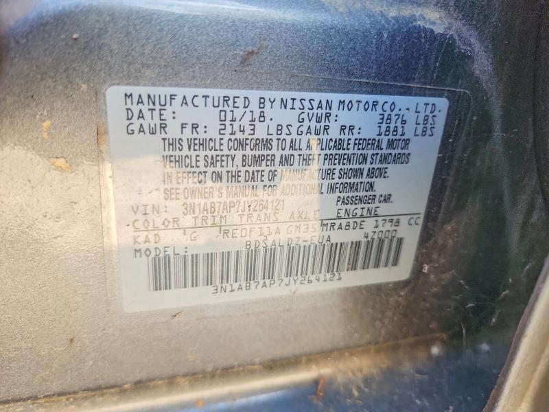 3N1AB7AP7JY264121 2018 NISSAN SENTRA photo no. 12