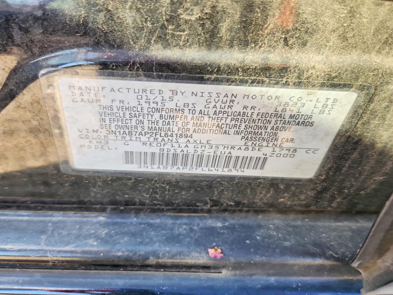 2015 NISSAN SENTRA SV — Фото 12 из 12