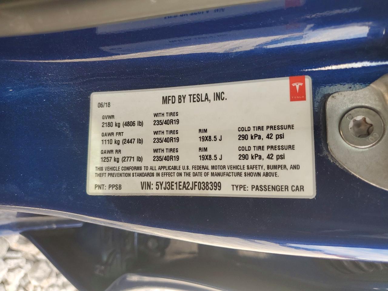 2018 TESLA MODEL 3 — Фото 12 из 12