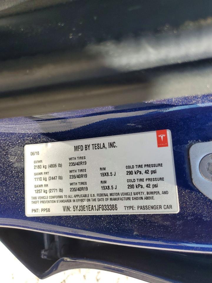 2018 TESLA MODEL 3 — Фото 12 из 12