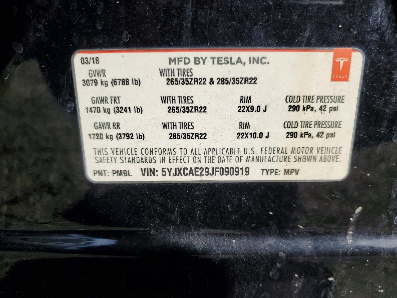 2018 TESLA MODEL X — Фото 13 из 13