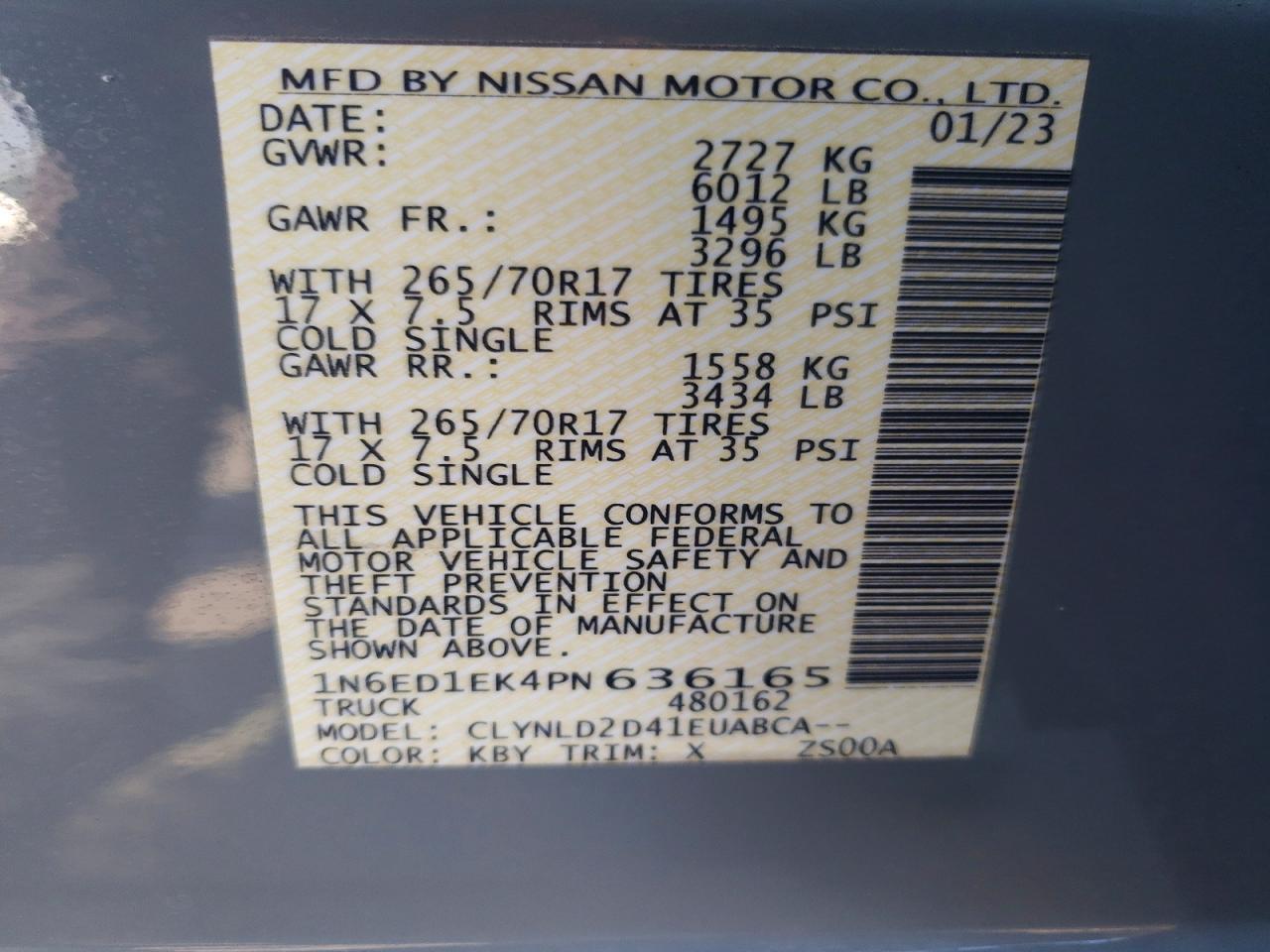 2023 NISSAN FRONTIER PRO-4X — Фото 13 из 13