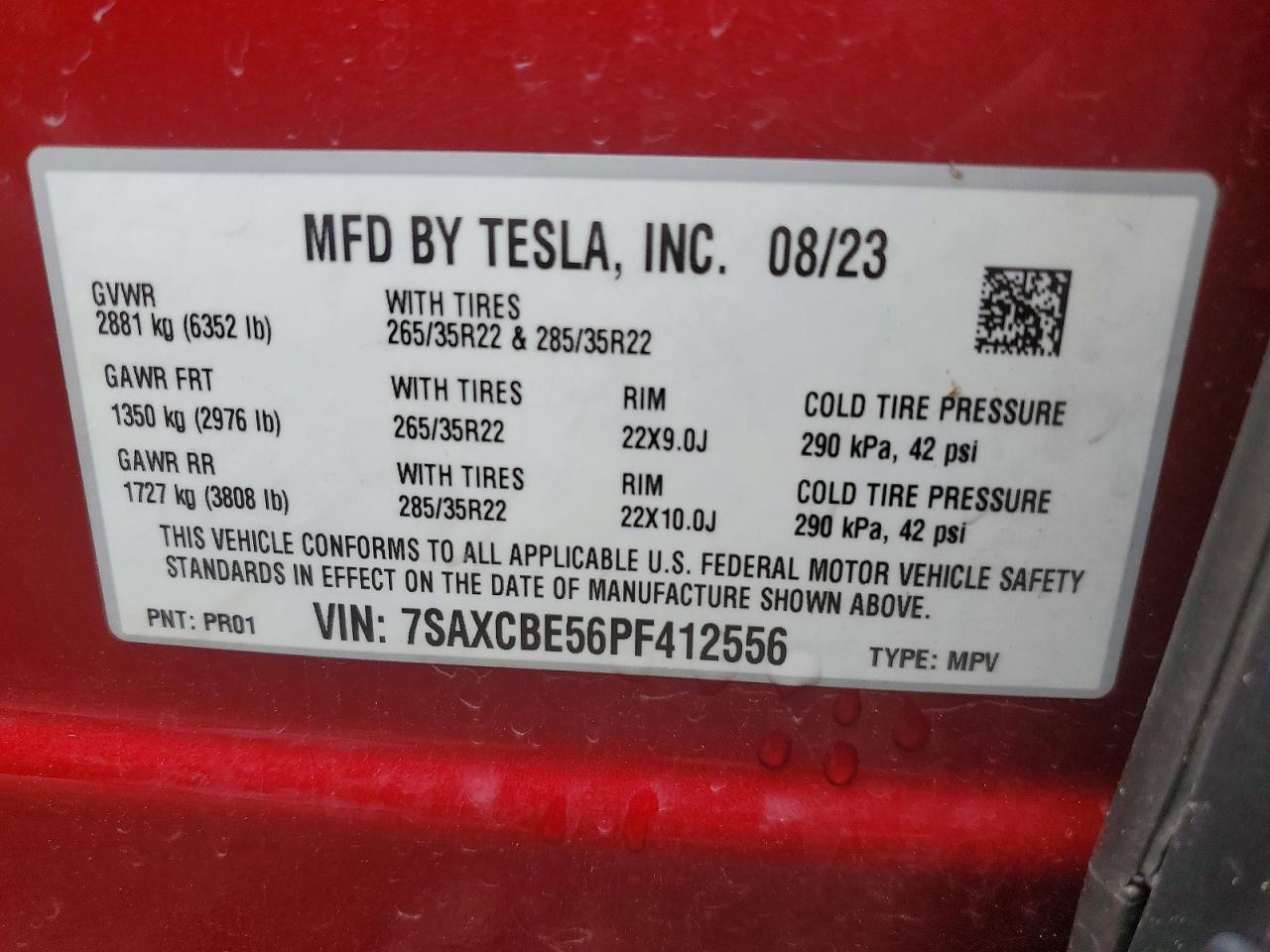2023 TESLA MODEL X — Фото 12 из 12
