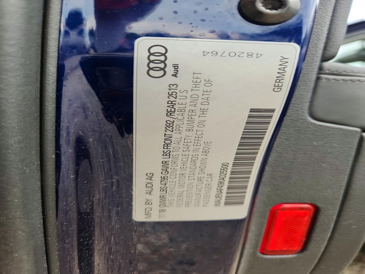 2019 AUDI A4 PREMIUM PLUS — Фото 13 из 13