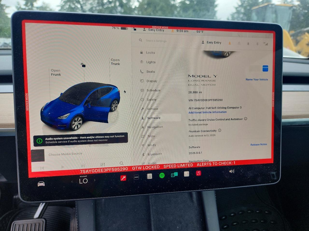 7SAYGDEE3PF595290 2023 TESLA MODEL  Y photo no. 9