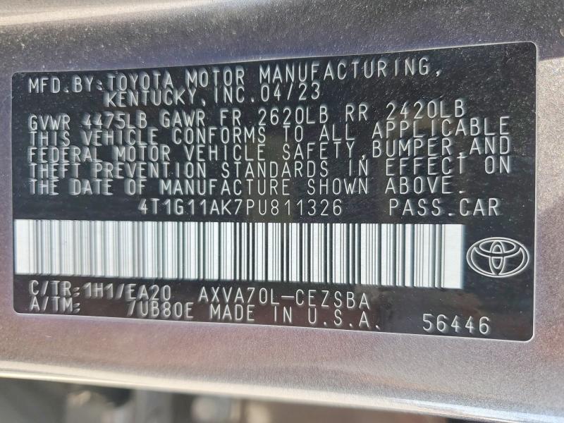 2023 TOYOTA CAMRY SE — Фото 12 из 12