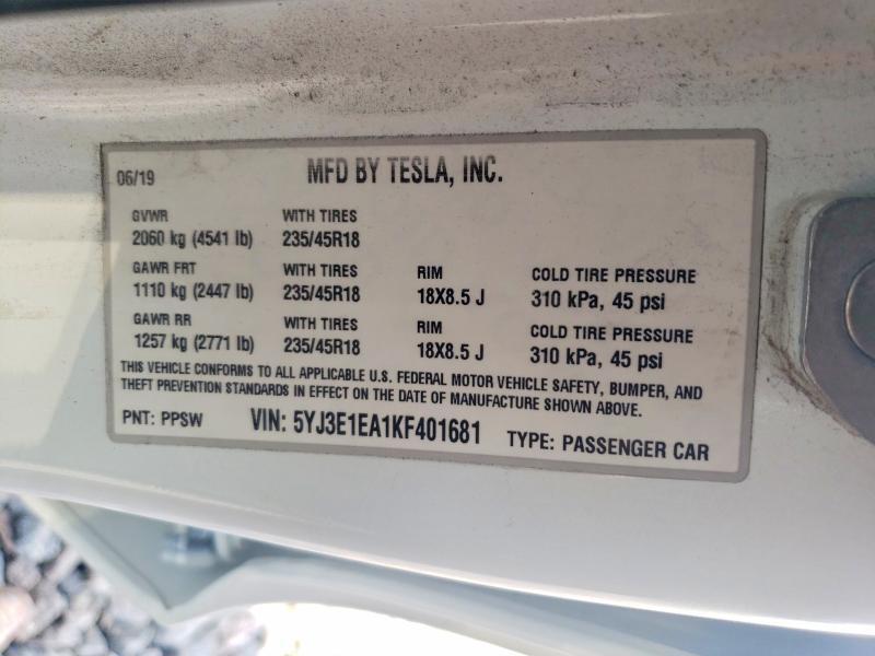 2019 TESLA MODEL 3 — Фото 12 из 12
