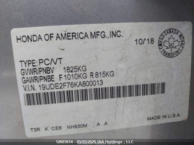 19UDE2F76KA800013 2019 ACURA ILX photo no. 10