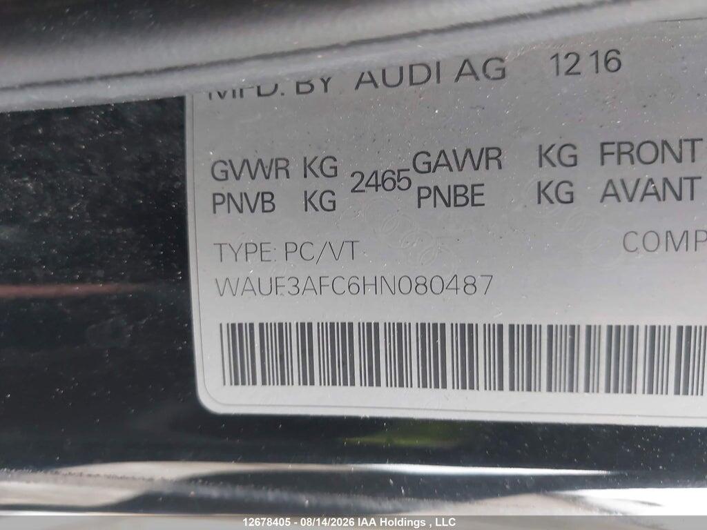 WAUF3AFC6HN080487 2017 AUDI A6 photo no. 9