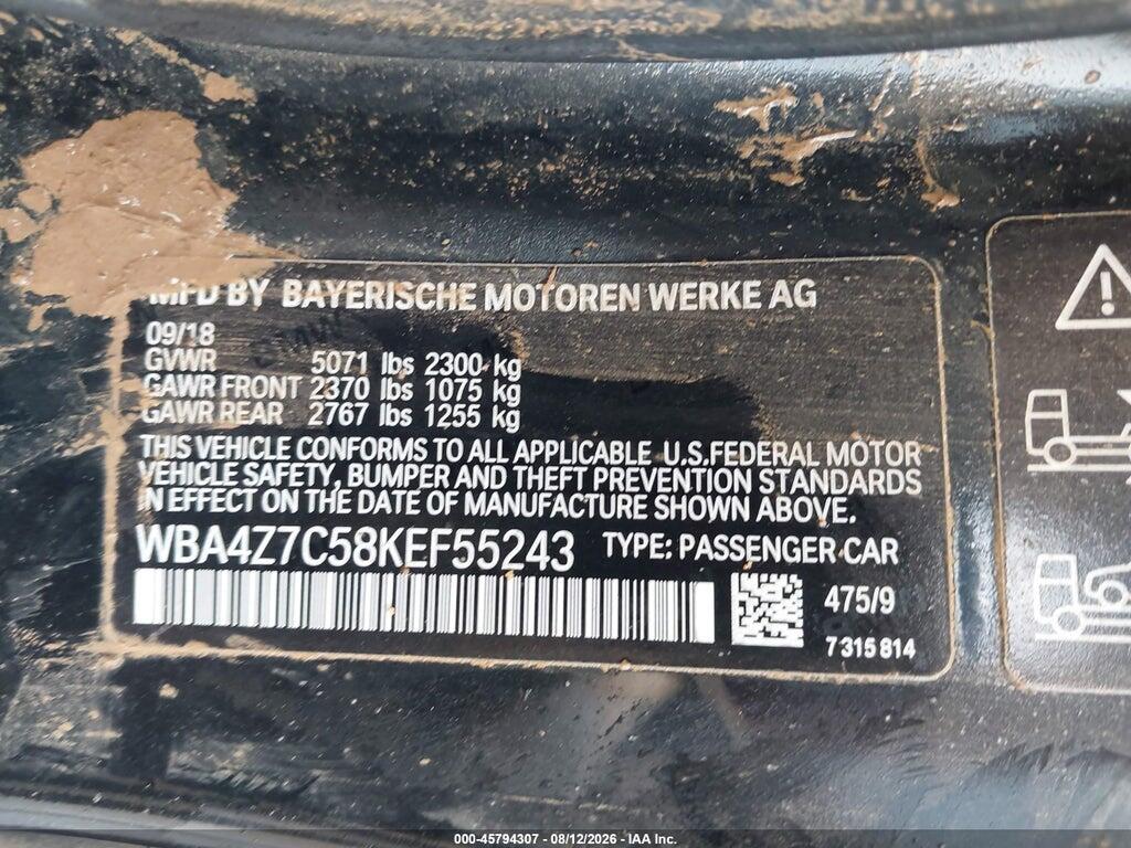 WBA4Z7C58KEF55243 2019 BMW 440I photo no. 9