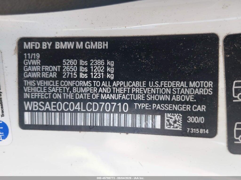WBSAE0C04LCD70710 2020 BMW M8 photo no. 9