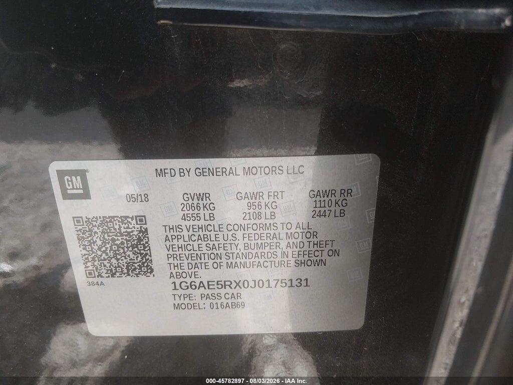 1G6AE5RX0J0175131 2018 CADILLAC ATS photo no. 9