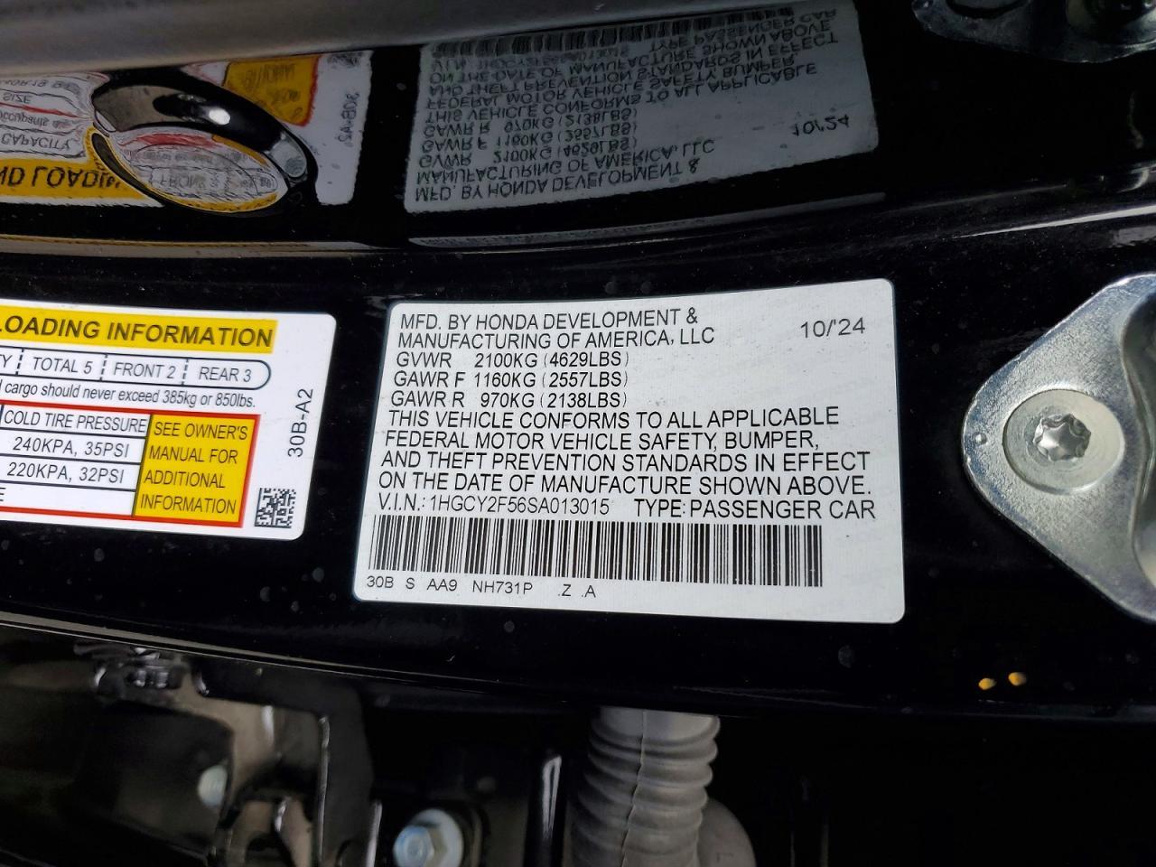 2025 HONDA ACCORD HYBRID SPORT — Фото 12 из 12