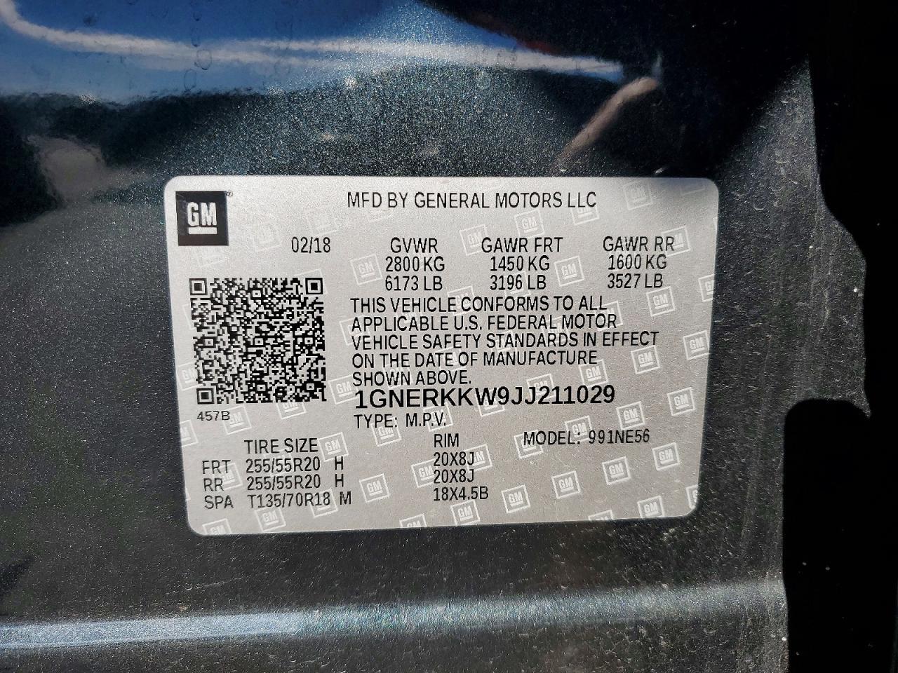 2018 CHEVROLET TRAVERSE PREMIER — Фото 13 из 13