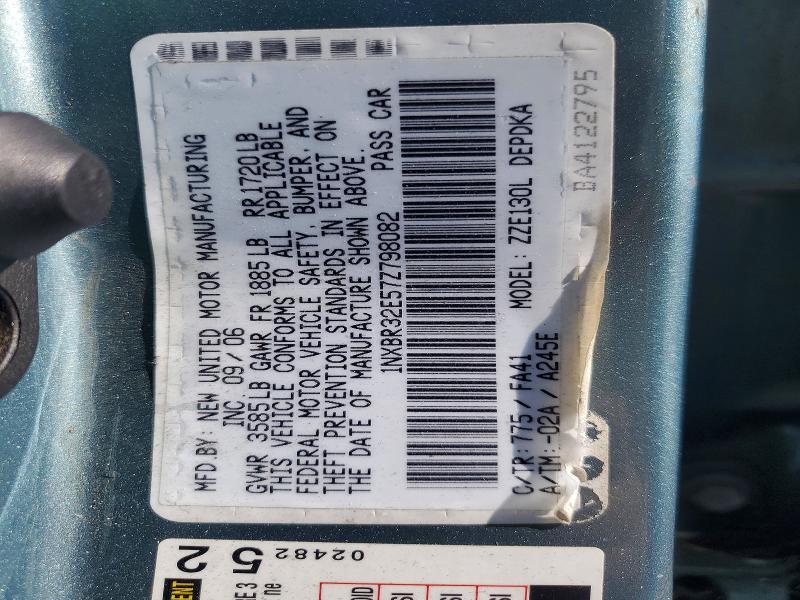 2007 TOYOTA COROLLA CE — Фото 13 из 13