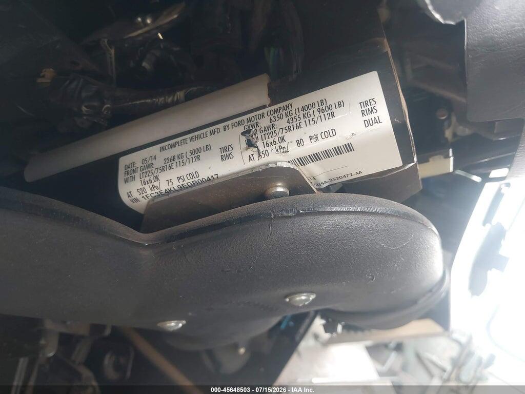1FC3E4KL9EDB00417 2014 FORD E-450 STRIPPED photo no. 9