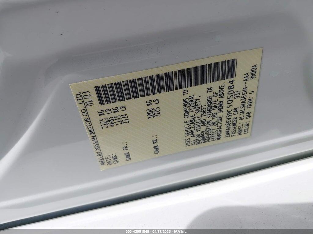 1N4AA6EV3PC505084 2023 NISSAN MAXIMA photo no. 9