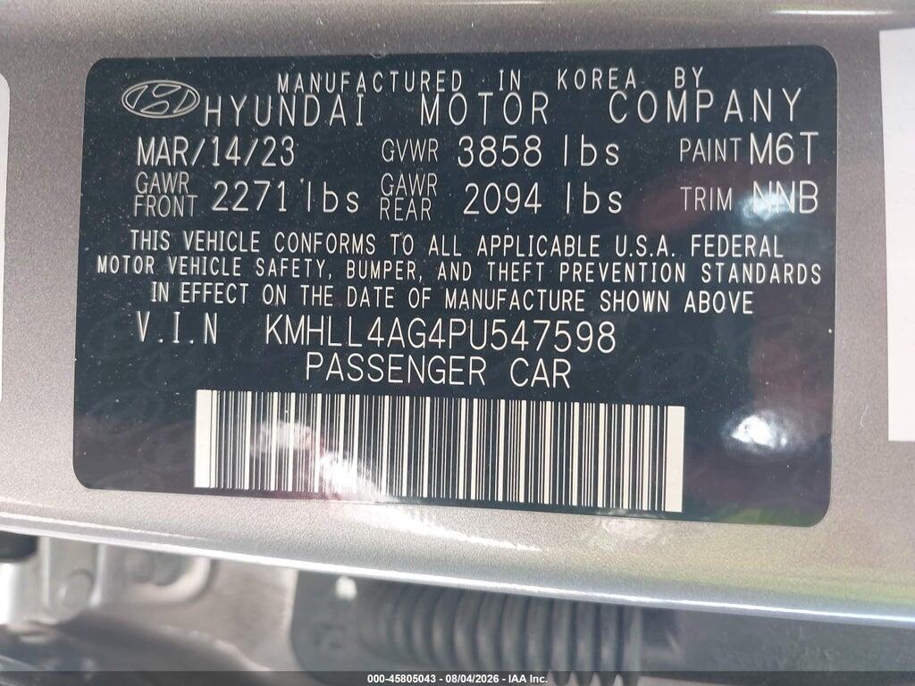 KMHLL4AG4PU547598 2023 HYUNDAI ELANTRA photo no. 9