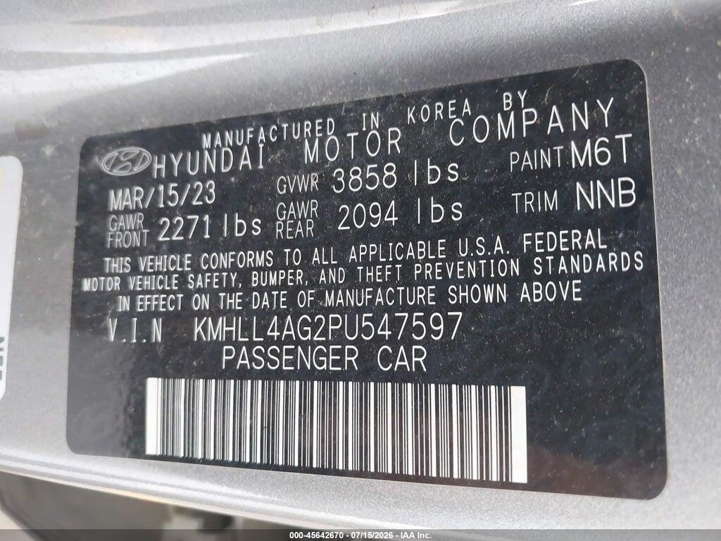 KMHLL4AG2PU547597 2023 HYUNDAI ELANTRA photo no. 9