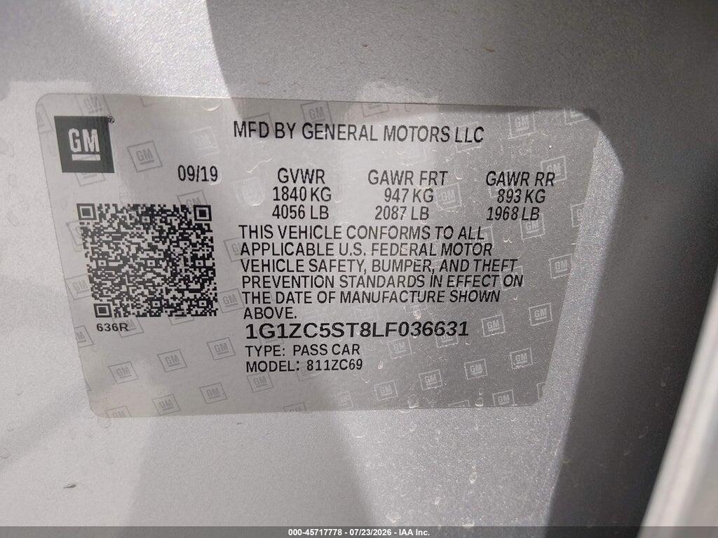 1G1ZC5ST8LF036631 2020 CHEVROLET MALIBU photo no. 9