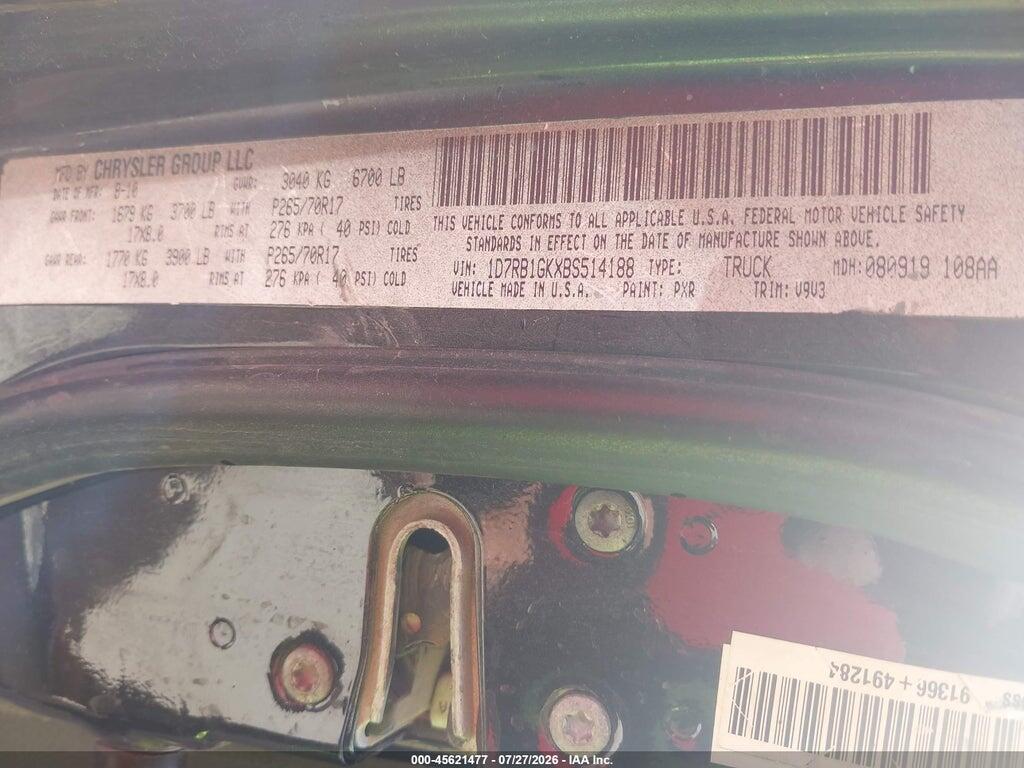 1C6RD6FT1CS216147 2012 RAM 1500 photo no. 9
