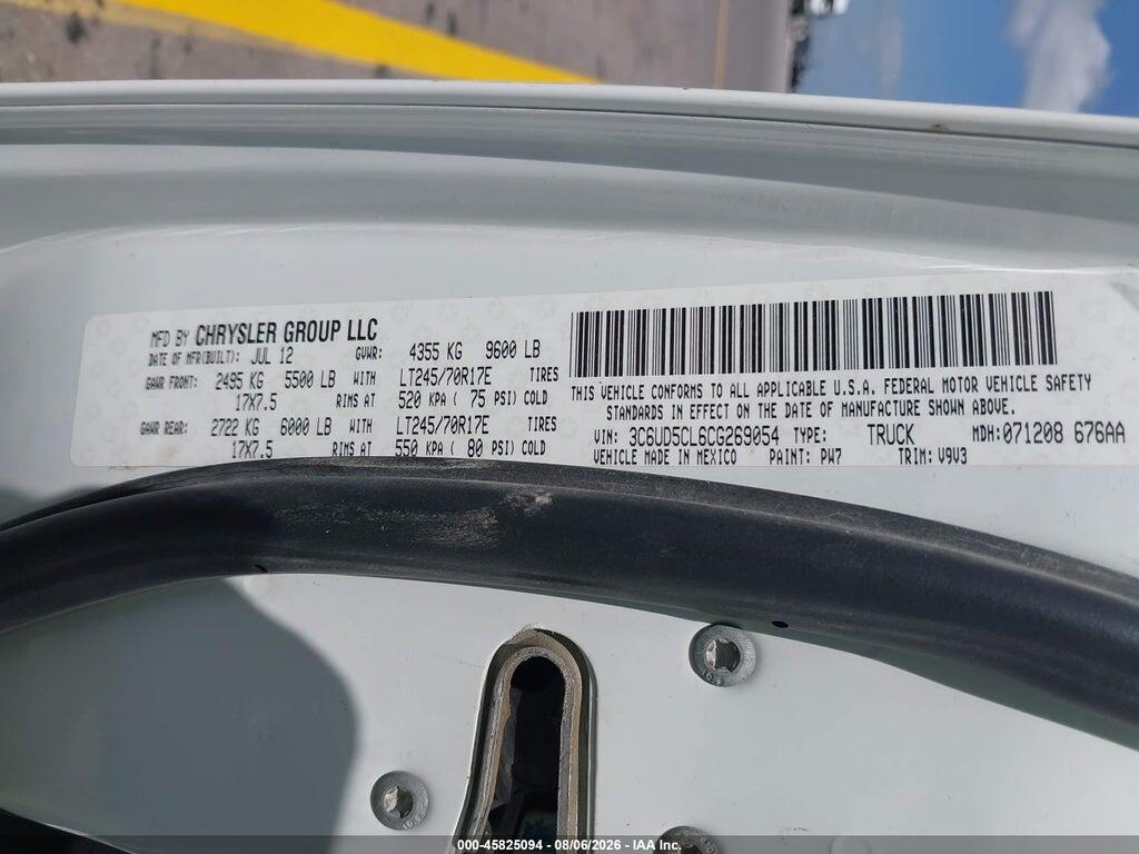 3C6UD5CL6CG269054 2012 RAM 2500 photo no. 9