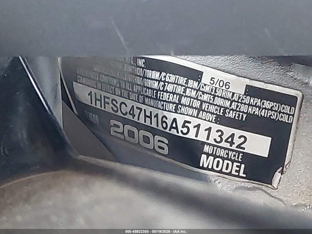 1HFSC47H16A511342 2006 HONDA GL1800 photo no. 10