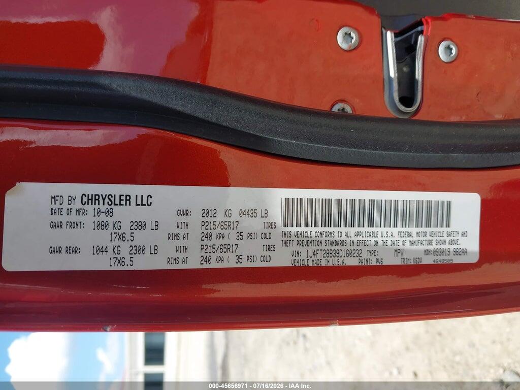 1J4FT28B39D160232 2009 JEEP PATRIOT photo no. 9