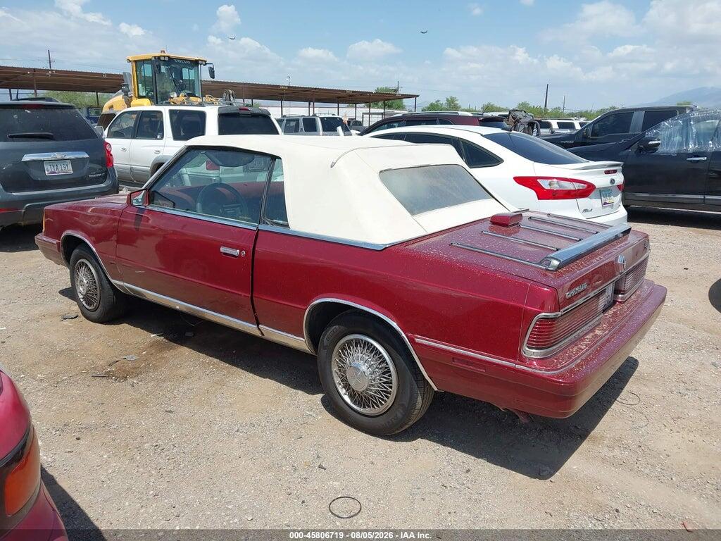 1C3BC55D0GG192177 1986 CHRYSLER LEBARON photo no. 3