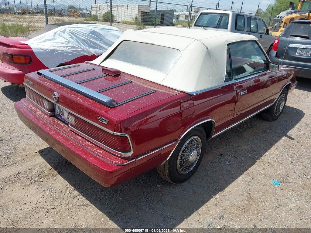 1C3BC55D0GG192177 1986 CHRYSLER LEBARON photo no. 4