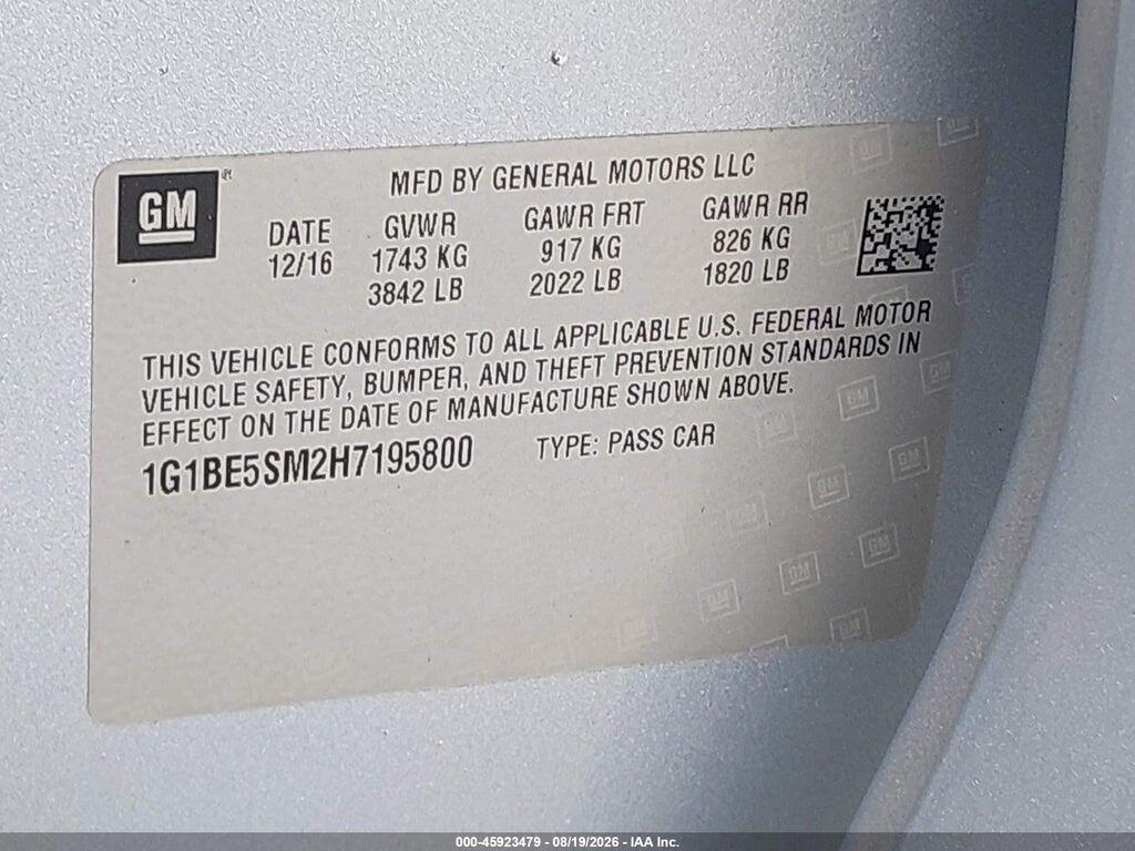 1G1BE5SM2H7195800 2017 CHEVROLET CRUZE photo no. 9