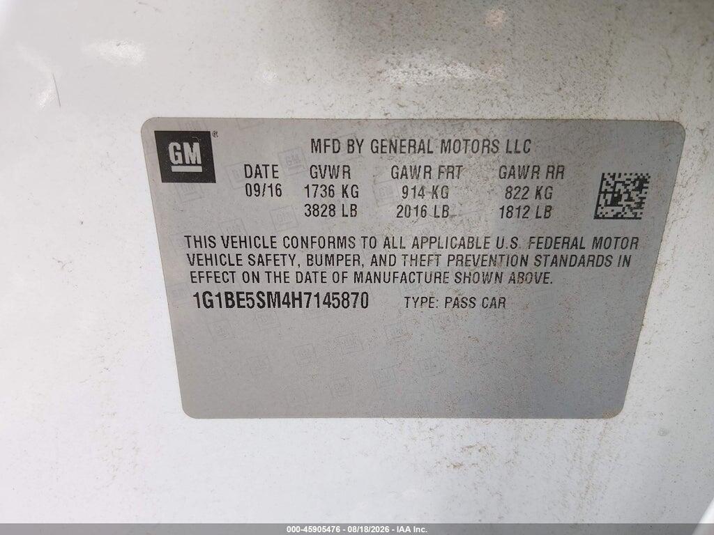 1G1BE5SM4H7145870 2017 CHEVROLET CRUZE photo no. 9