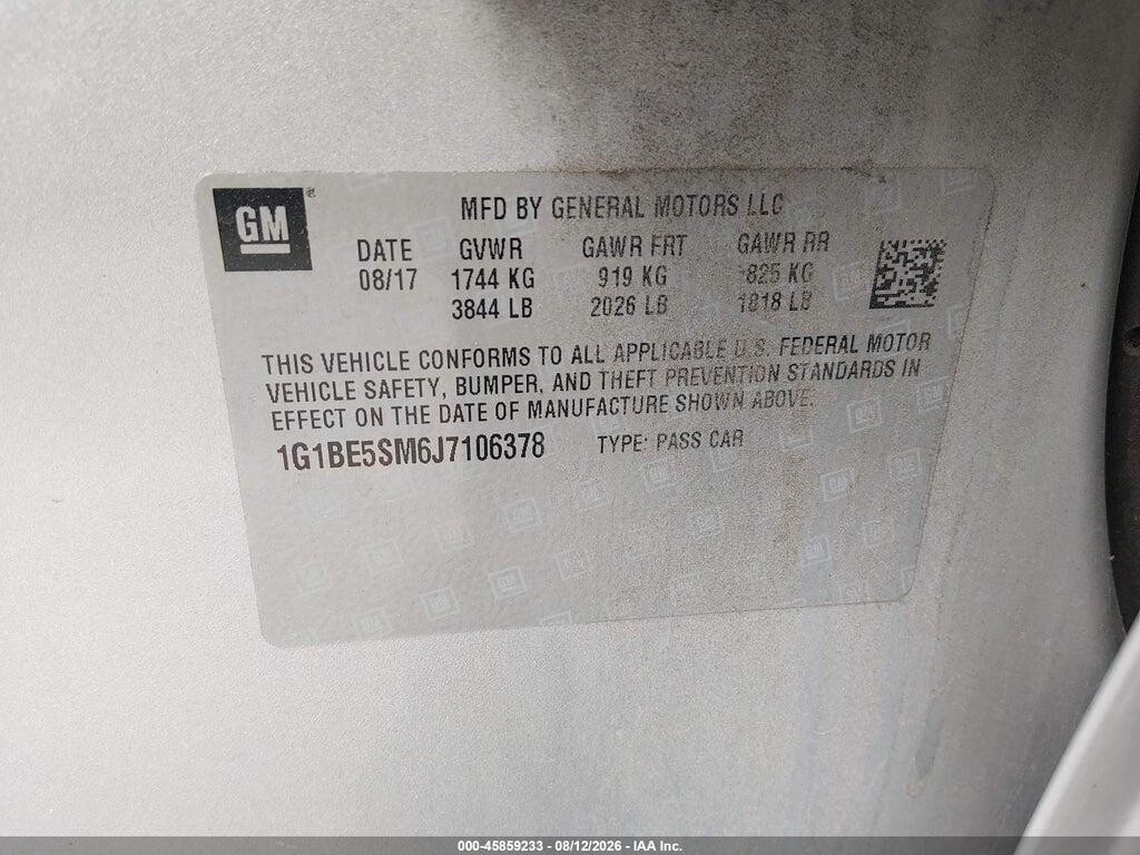 1G1BE5SM6J7106378 2018 CHEVROLET CRUZE photo no. 9