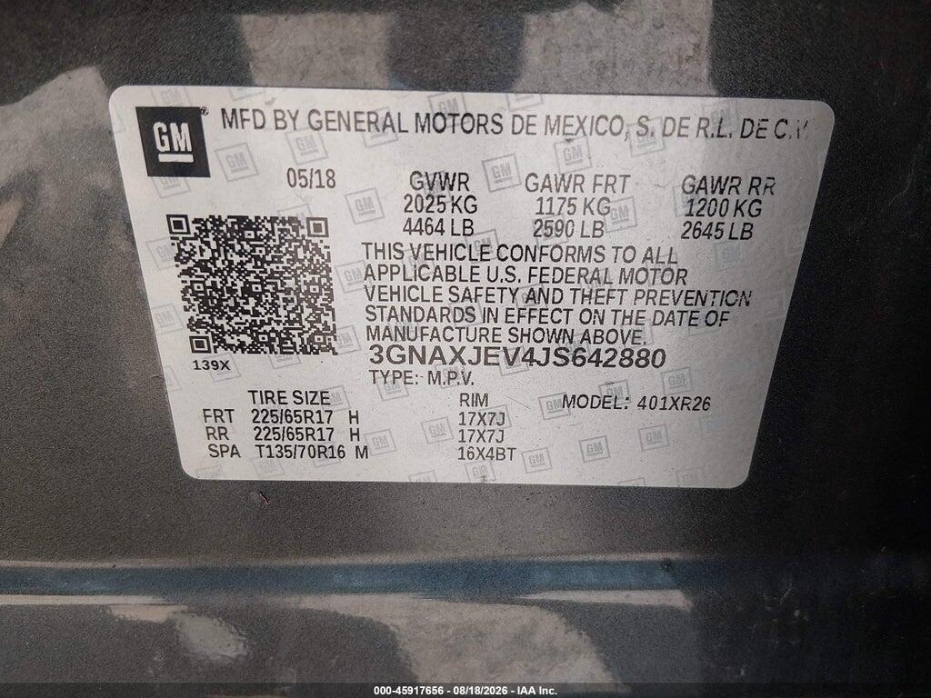 3GNAXJEV4JS642880 2018 CHEVROLET EQUINOX photo no. 9