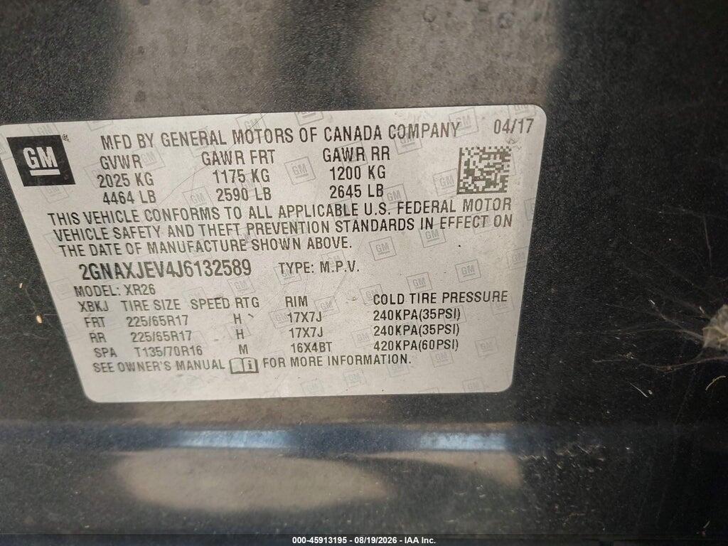 2GNAXJEV4J6132589 2018 CHEVROLET EQUINOX photo no. 9