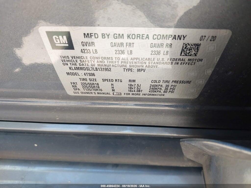 KL4MMDSL7LB131952 2020 BUICK ENCORE GX photo no. 9