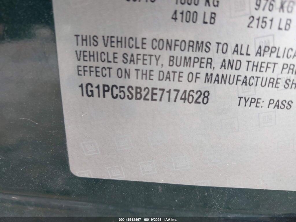1G1PC5SB2E7174628 2014 CHEVROLET CRUZE photo no. 9