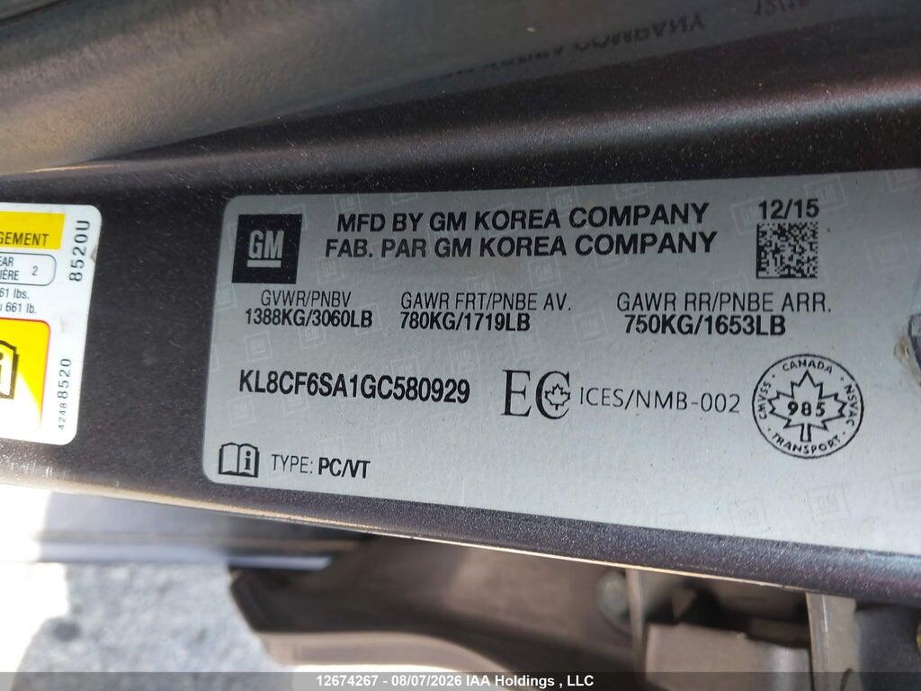 KL8CF6SA1GC580929 2016 CHEVROLET SPARK photo no. 9
