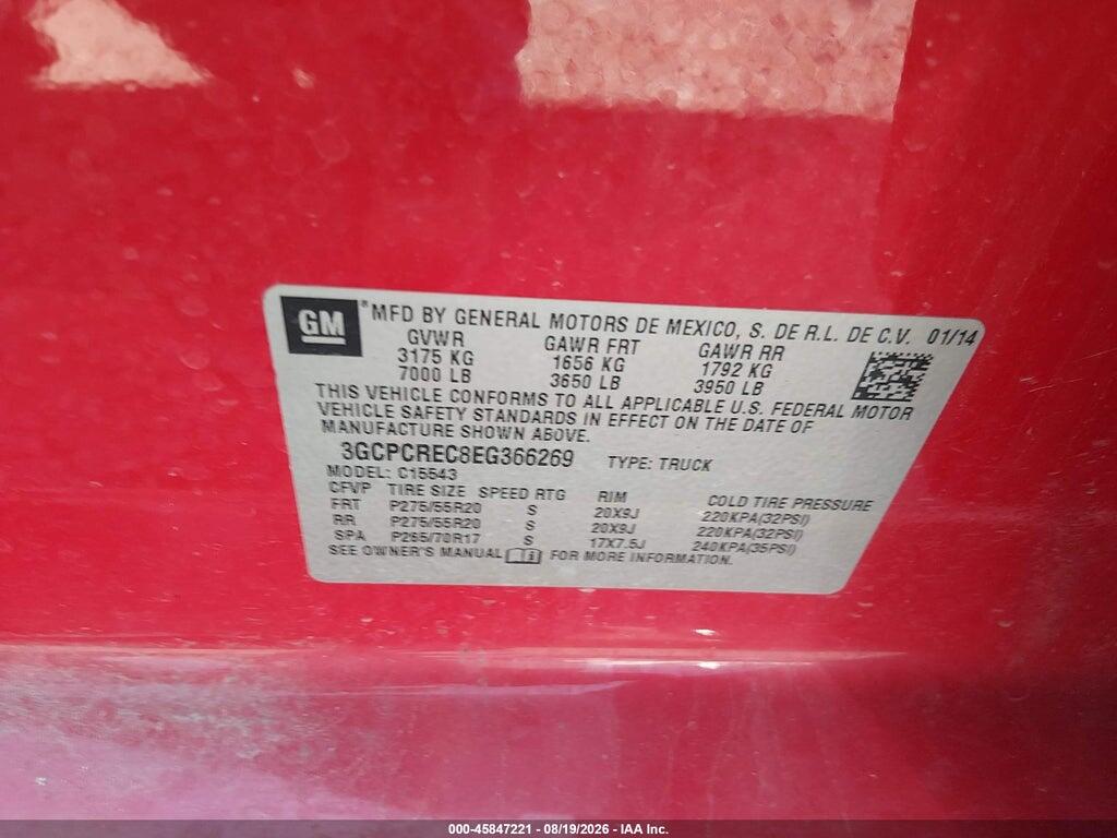 3GCPCREC8EG366269 2014 CHEVROLET SILVERADO 1500 photo no. 9